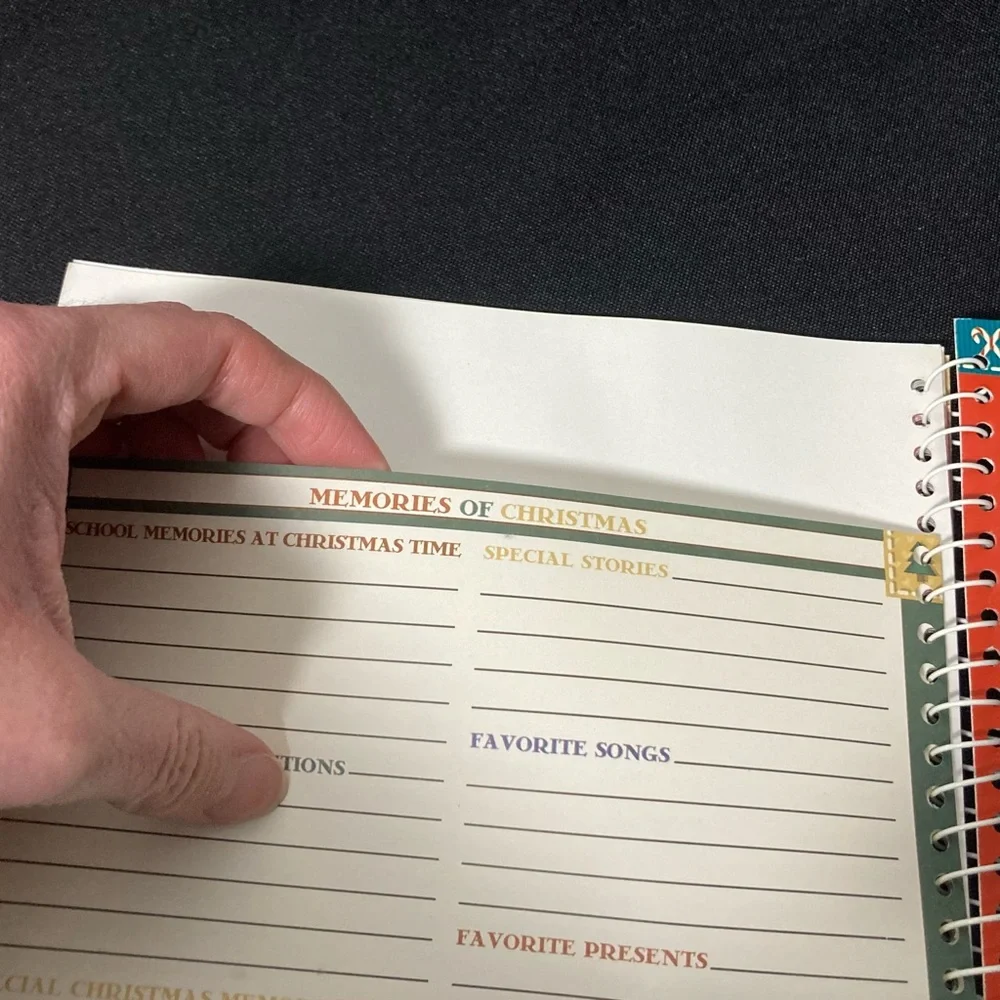 ⭐️ Vintage Christmas Memories Spiral Bound Yearly Journal